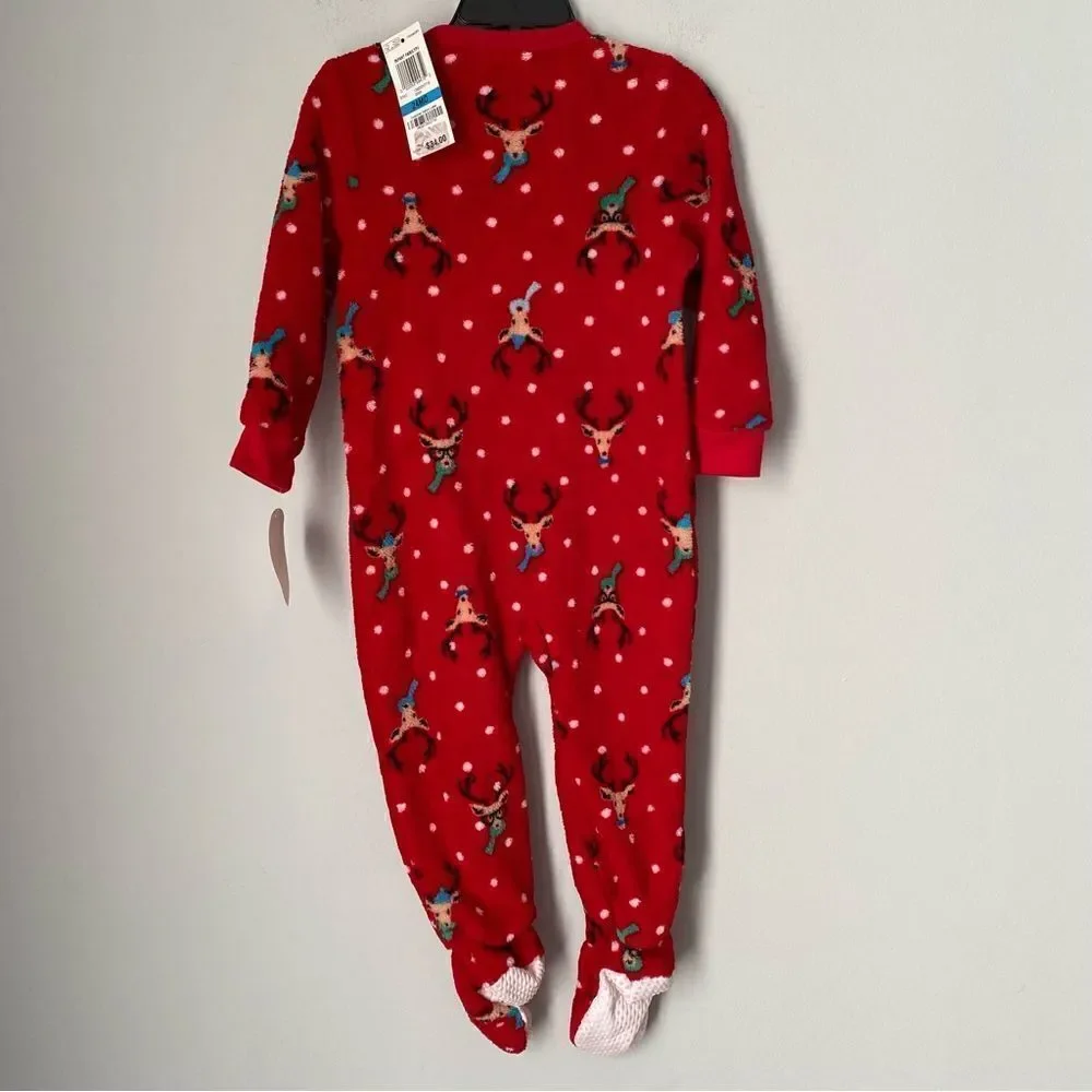 Macy’s Kids Zipper Closing One Piece Sleeping Pajamas size XS (4-5)